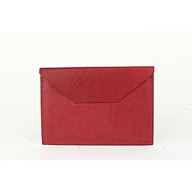 Louis Vuitton Rare Sharon Stone Amfar Three Red Leather Card Holder 929lv93