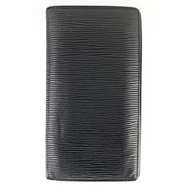 Louis Vuitton Black Epi Leather Long Bifold Wallet 361lvs525