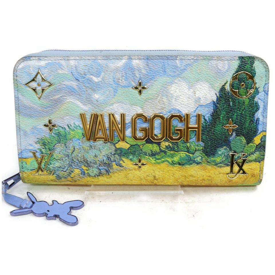 LOUIS VUITTON Van Gogh Zippy Wallet Light Blue M64607 LV Auth 24056 Cloth  ref.368248 - Joli Closet
