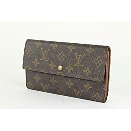Louis Vuitton Monogram Porte Tresor Trifold Sarah Long Flap Wallet 2LV1013