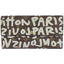 Louis Vuitton Sprouse Monogram Graffiti Porte Tresor Sarah Long Flap Wallet 1013lv27