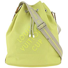 Louis Vuitton Lime Green Damier Geant Volunteer Drawstring Noe Bucket Bag 1029lv55
