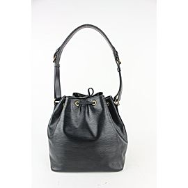 Louis Vuitton Black Epi Leather Noir Petit Noe Drawstring Bucket Bag 924lv22