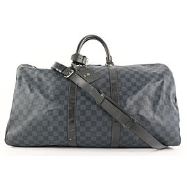 Louis Vuitton Damier Cobalt Keepall Bandouliere 55 Duffle Bag with Strap 369lvs225