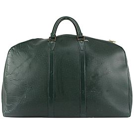 Louis Vuitton Green Taiga Leather Helanga 1 Poche Garment Duffle Bag 3lv1110