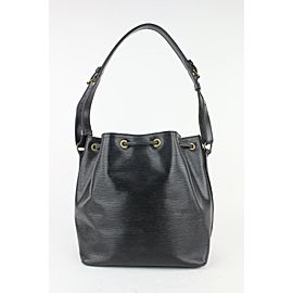 Louis Vuitton Black Epi Leather Petit Noe Drawstring Bucket Hobo Bag 1LV1018
