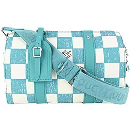 Louis Vuitton Turquoise Damier City Keepall Bandouliere 98lv58