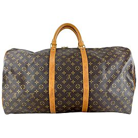 Louis Vuitton Monogram Keepall Bandouliere 60 Duffle with Strap 3LV927