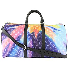 Louis Vuitton Tie Dye Monogram Sunset Keepall Bandouliere 50 Duffle Strap 914lv54