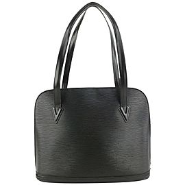 Louis Vuitton Black Epi Leather Noir Lussac Zip Shoulder Bag 119lv38