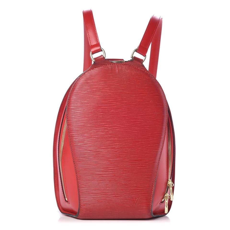 Louis Vuitton, Bags, Authentic Red Louis Vuitton Back Pack Epi Mabillon  Red Epi