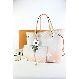 Louis Vuitton Peach Mist Monogram By the Pool Neverfull MM Tote with Pouch 29lvs422