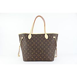 Louis Vuitton Monogram Fuchsia Neverfull MM Tote Bag with Pouch 913lv15