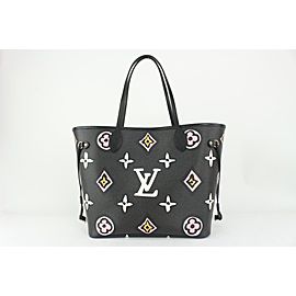 Louis Vuitton Black Monogram Wild at Heart Neverfull MM Tote Bag 186lv83