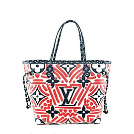 Louis Vuitton Red Crafty Neverfull MM with Pouch Limited Tribal African 2LV729