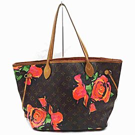 Louis Vuitton Rare Sprouse Monogram Roses Neverfull MM Tote 860688