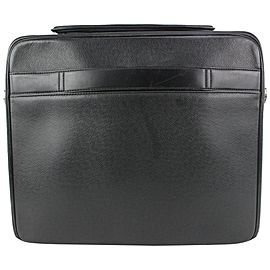 Louis Vuitton Black Taiga Leather Odessa Laptop Bag 917lv17
