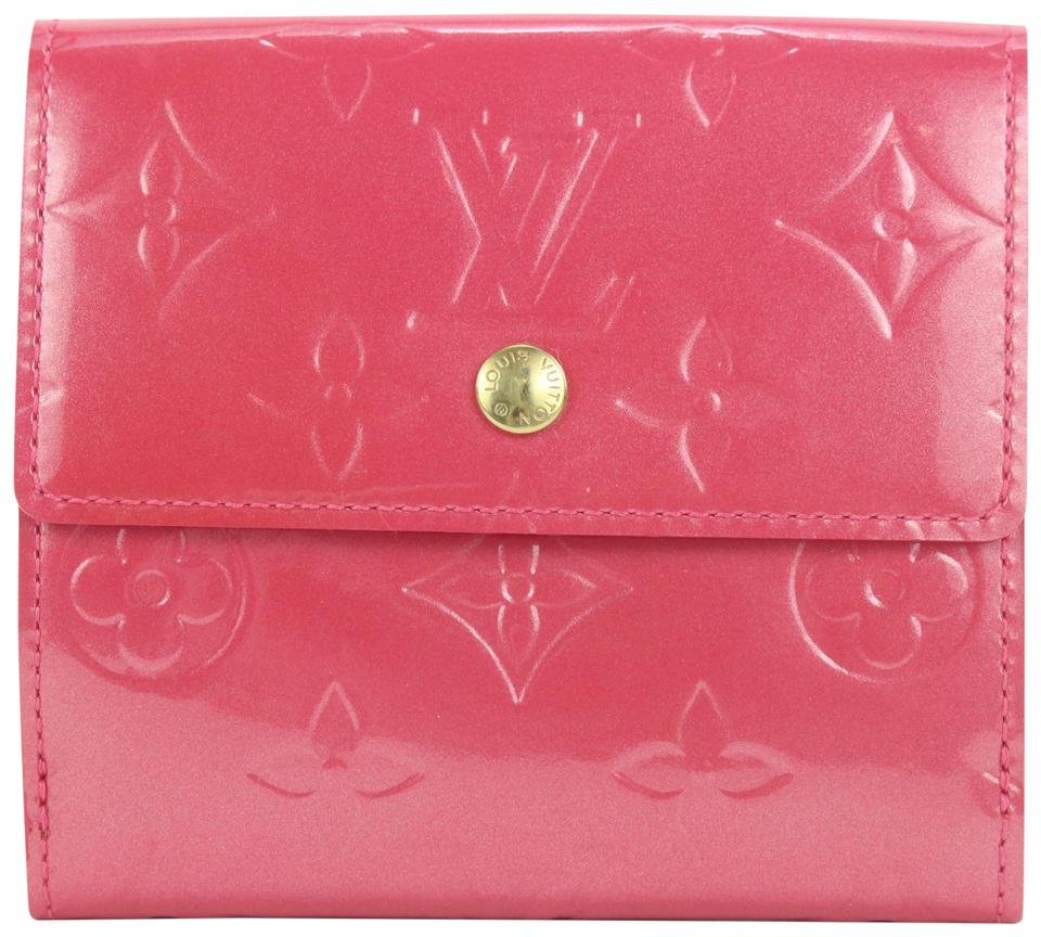 Louis Vuitton Pink Monogram Vernis Elise Compact Wallet 12lvs111