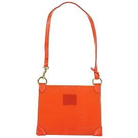Louis Vuitton Clear Orange Epi Plage Pochette Accessoires Wristlet Pouch 923lv10
