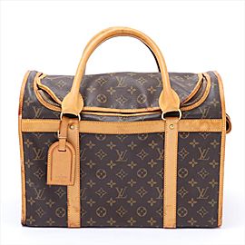 Louis Vuitton Rare Monogram Sac Chien 40 Pet Carrier Dog Travel Cat Bag 862758
