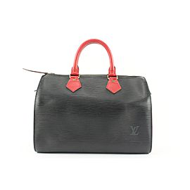 Louis Vuitton 1 of 1 Ultra Rare Black x Red Epi Leather Speedy 25 97lv20