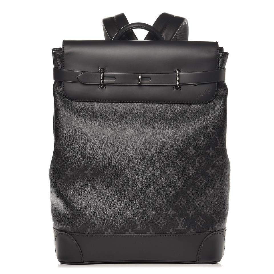 Louis Vuitton Rare Limited Black Monogram Eclipse Steamer Backpack