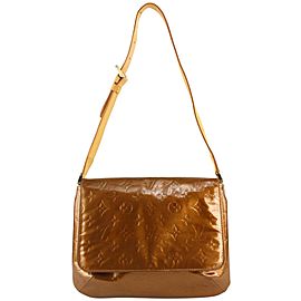 Louis Vuitton Bronze Monogram Vernis Copper Thompson Street Musette Flap Bag 13lv110