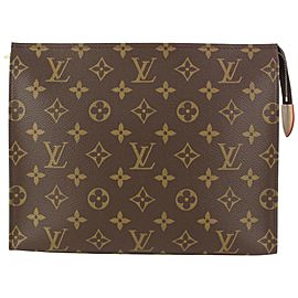 Louis Vuitton Discontinued Monogram Toiletry Pouch 26 Cosmetic Case 98lv55