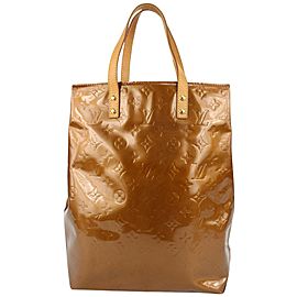 Louis Vuitton Bronze Monogram Vernis Copper Reade MM Tote Bag 914lv52