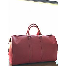 Louis Vuitton x Supreme Keepall Bandouliere 45 with Strap X333 Red Epi Leather Weekend/Travel Bag