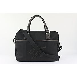 Louis Vuitton Black Damier Geant Yack 2way Briefcase Laptop Messenger 1025lv17
