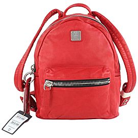 MCM Tumbler Tbmc1 Red Leather Backpack