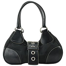Prada Black Belted Shoulder bag 396pr527