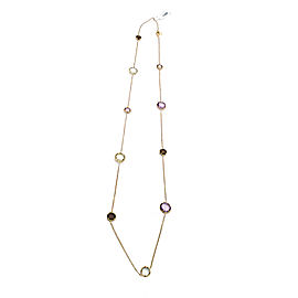 Roberto Coin Ipanema Colection 18K Yellow Gold with Semi Precious Stone Stations Necklace