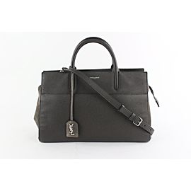 Saint Laurent Cabas Rive Gauche Anthracite Small 2way 16mz1019 Grey Leather Tote