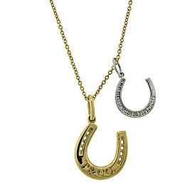 18k White and Yellow Gold Tiffany & Co. Double Horseshoe Diamond Necklace