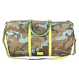 Valentino Duffle ( Ultra Rare ) Neon Camouflage 8vadg6717 Brown Weekend/Travel Bag