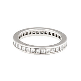 Cartier Platinum Channel Set 2.25ct. Diamond Eternity Band Ring Size 5.75