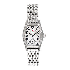 Michele Coquette 71-9001 Steel Watch 0.50ct Diamond Bezel Quartz Watch