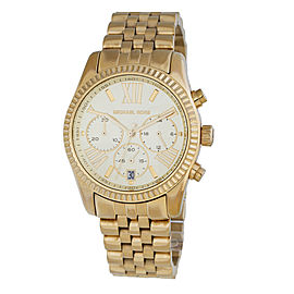 Michael Kors Lexington MK5556 Gold-Tone Stainless Steel Chronograph 38mm Watch