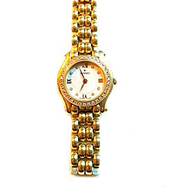 Movado 0690841 14K Yellow Gold and Diamond Ladies 25mm Watch
