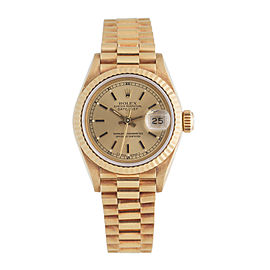 Rolex DateJust 69178 18k Yellow Gold Womens 26mm Watch