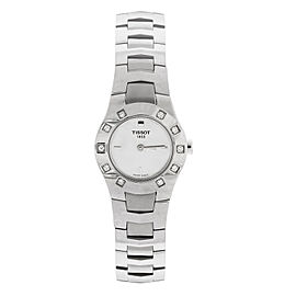 Tissot L521 Mother Of Pearl Dial With Diamonds on Bezel SS Watch