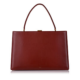 Celine Clasp Leather Handbag